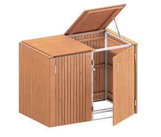 BINTO moderne Mülltonnenverkleidung Holz, Binto Mülltonnenbox mit System