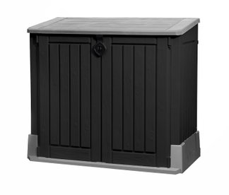 Große Keter Mülltonnenbox Kunststoff  - Kunststoff Mülltonnenbox 2er 