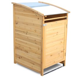 Kleinere Habau Mülltonnenbox Holz - 120 Liter