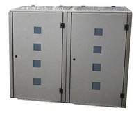 Metall Mülltonnenbox Edelstahl - Eleganza Quad - 120 Liter als Zweierbox